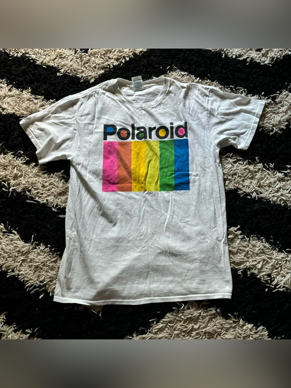 Delta Pro Weight Polaroid Multicolor Graphic Short Sleeve Tshirt Women’s Medium